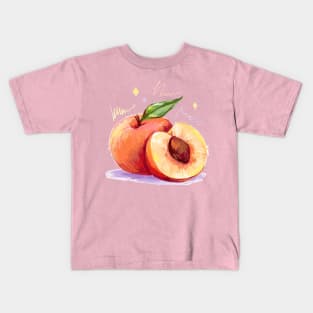 Peach Hand Drawn Kids T-Shirt